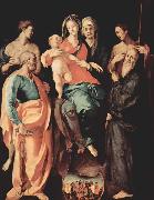 Jacopo Pontormo Annen-Altar, Madonna mit Hl. Anna, links oil on canvas